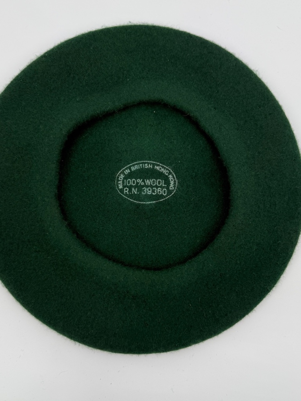 Vintage Forest Green Wool Beret Hat Dark Academia Coquette Minimalist Men Women - Picture 2 of 9